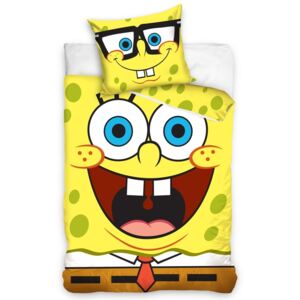 Lenjerie din bumbac pentru copii SpongeBob, 140 x 200 cm, 70 x 80 cm