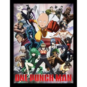 Afiș înrămat One Punch Man - Heroes And Villains