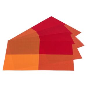 Suport farfurie DeLuxe, portocaliu, 30 x 45 cm, set 4 buc