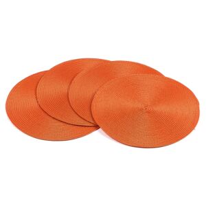 Suport farfurie Deco, rotund, portocaliu, diam. 35 cm, set 4 buc