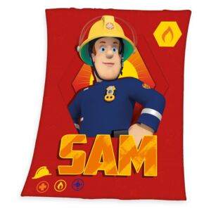 Pătură de copii Pompierul Sam, 130 x 160 cm