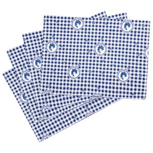 Suport farfurie Country cu pătrate, albastru, 33 x 45 cm, set 4 buc