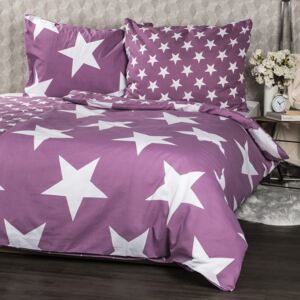 Lenjerie de pat din bumbac New Stars violet, 140 x 200 cm, 70 x 90 cm