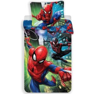 Lenjerie de pat pentru copii Spiderman 05,din flanelă, 140 x 200 cm, 70 x 90 cm