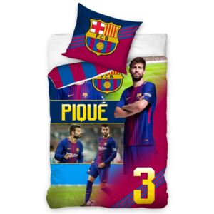 Lenjerie de pat FC Barcelona Piqué, 140 x 200 cm, 70 x 80 cm