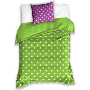 Lenjerie de pat Bulină, verde, 140 x 200 cm, 70 x 90 cm