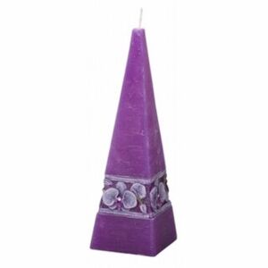 Lumânare sculptată Orhidee violet, piramidă