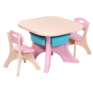 Set masuta cu doua scaunele Comfort Pink