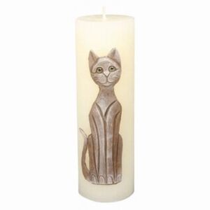 Lumânare decorativă Pisica bej, 22 cm