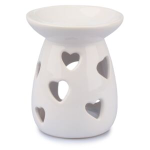 Lampă ceramică aromaterapie Inimă, 12 cm