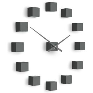 Ceas de design Future Time FT3000TT Cubic titanium, autoadeziv, diam. 50 cm