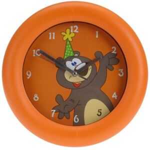 Ceas de perete Teddy bear, portocaliu, 26 cm
