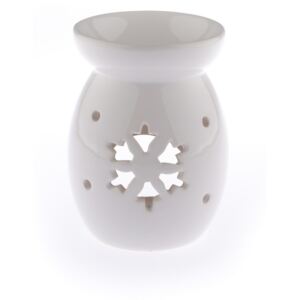 Aroma-lampă ceramică Fulg, alb