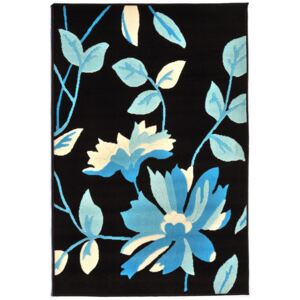 Covor Floral Mariott, Negru, 115x165