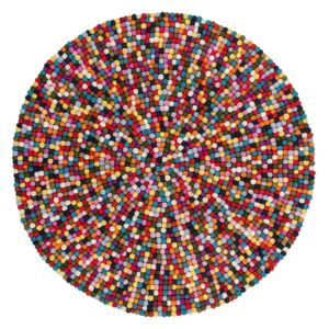 Covor Shaggy Latium, Rotund, Multicolor, 120x120