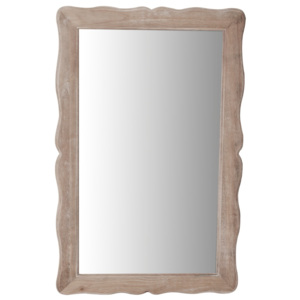 Oglindă din lemn de plop Livin Hill Pesaro, crem, înălțime 80 cm