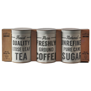 Set 3 recipiente pentru cafea, ceai și zahăr Mason Cash Baker Lane