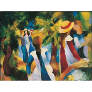 Girls Under the Trees Reproducere, Macke August, (70 x 50 cm)