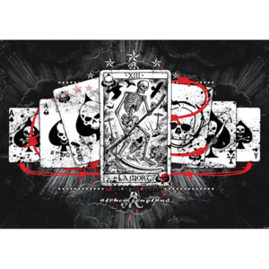 Cards Skull Tarot Fototapet, (211 x 90 cm)