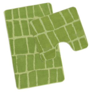 Set covoraşe baie Avangard Cub, verde, 50 x 80 cm, 50 x 40 cm