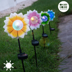 Floare Solară cu LED Multicolor Oh My Home