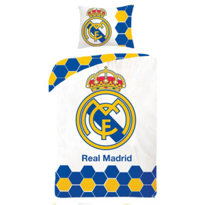 Lenjerie de pat Real Madrid 5013 1 pers., bumbac, 140 x 200 cm, 70 x 90cm