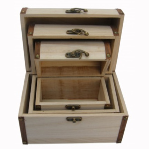 Set cutii lemn - cufar cu armatura laterala