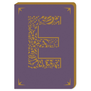 Agendă cu foaie dictando A6 cu monogramă Portico Designs E, 160 file