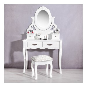 SEA22 - Set Masa alba toaleta cosmetica machiaj oglinda masuta vanity