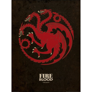 Game of Thrones - Targaryen Reproducere, (60 x 80 cm)