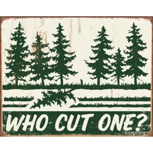 SCHONBERG - Who Cut One? Placă metalică, (40 x 31,5 cm)