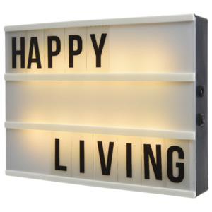 Panou decorativ Happy living, 15 x 10,5 cm