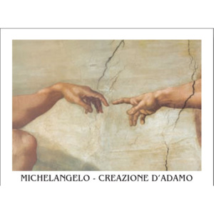 The Creation of Adam (Part) Reproducere, Michelangelo Buonarroti, (70 x 50 cm)