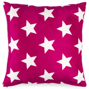 Pernă micropluș Stars roz, 40 x 40 cm