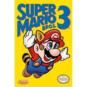 Super Mario Bros. 3 - NES Cover Poster, (61 x 91,5 cm)