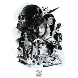 Star Wars - Montage (40th Anniversary ) Poster, (61 x 91,5 cm)