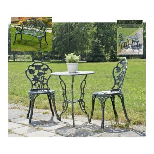 SEGV201 / BAV201 - Set Masa si scaune gradina, terasa, balcon / Bancuta - Verde