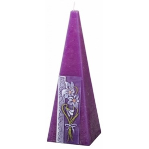 Lumânare sculptată Violeta, piramidă