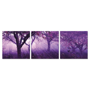 Trees in purple Tablou, (150 x 50 cm)