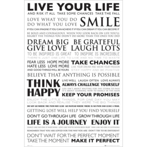 Live your life Poster, (61 x 91,5 cm)