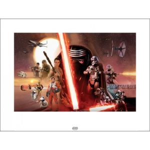 Star Wars Episode VII: The Force Awakens - Galaxy Reproducere, (80 x 60 cm)