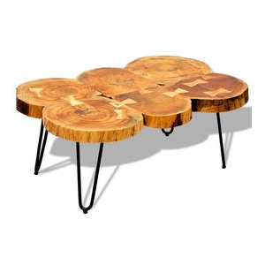 Masă de cafea/masă laterală din lemn dur sheesham, 35 cm, 6 bușteni
