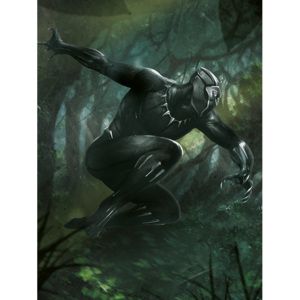 Black Panther - Forest Chase Tablou Canvas, (60 x 80 cm)