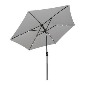 Umbrelă de soare cantilever cu LED 3 m, Alb Nisip
