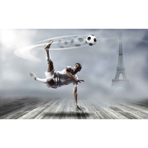 Football Player Paris Fototapet, (416 x 254 cm)