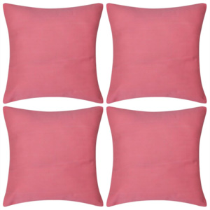 Huse de pernă din bumbac, 40 x cm, roz, 4 buc