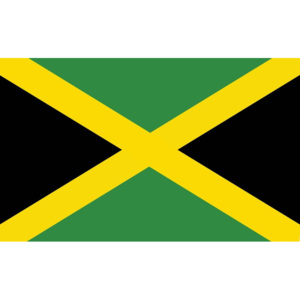 Flag Jamaica Fototapet, (254 x 184 cm)