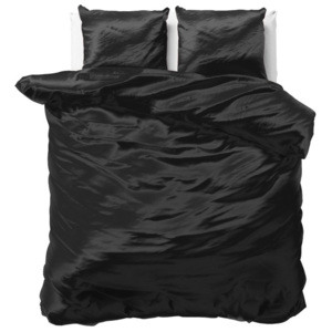 Lenjerie de pat din micropercal Sleeptime, 240 x 220 cm, negru