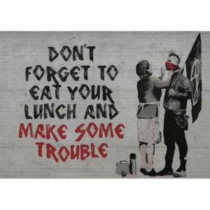 Banksy Graffiti Fototapet, (312 x 219 cm)