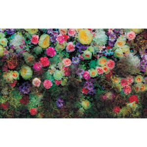 Flowers Colours Design Fototapet, (254 x 184 cm)